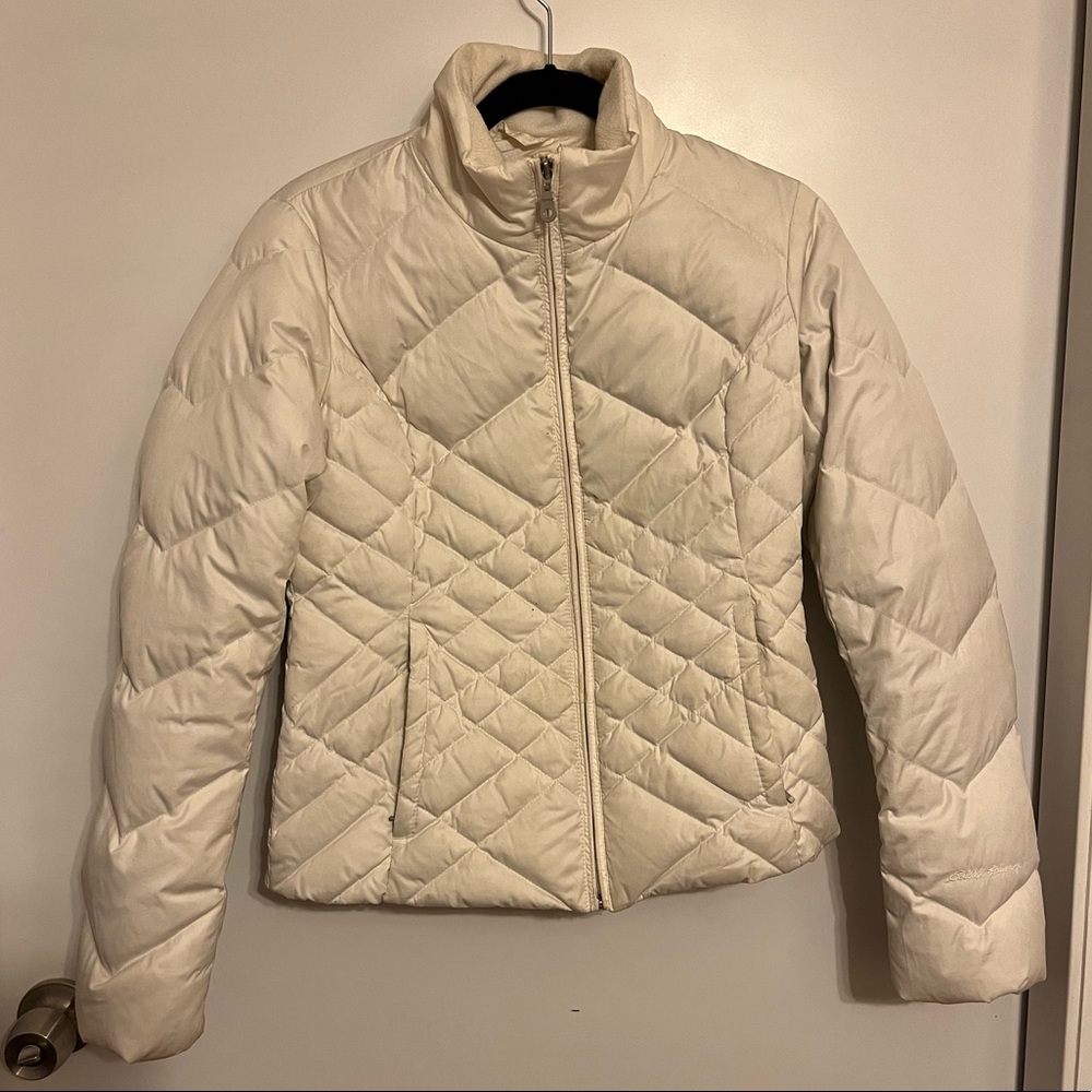 Eddie Bauer White Puffer Coat